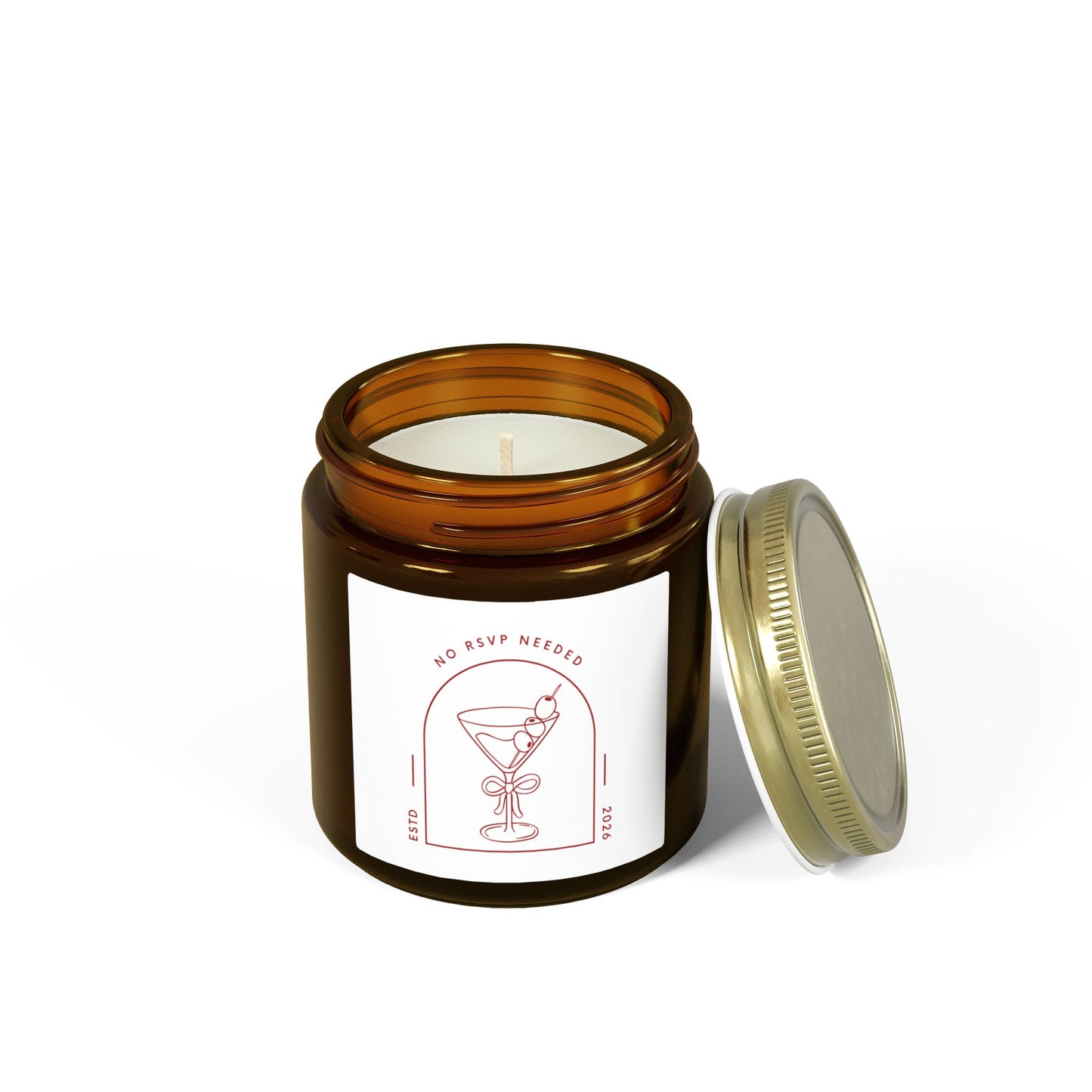 No RSVP Needed Scented Candle — Coconut Apricot Wax (4oz)