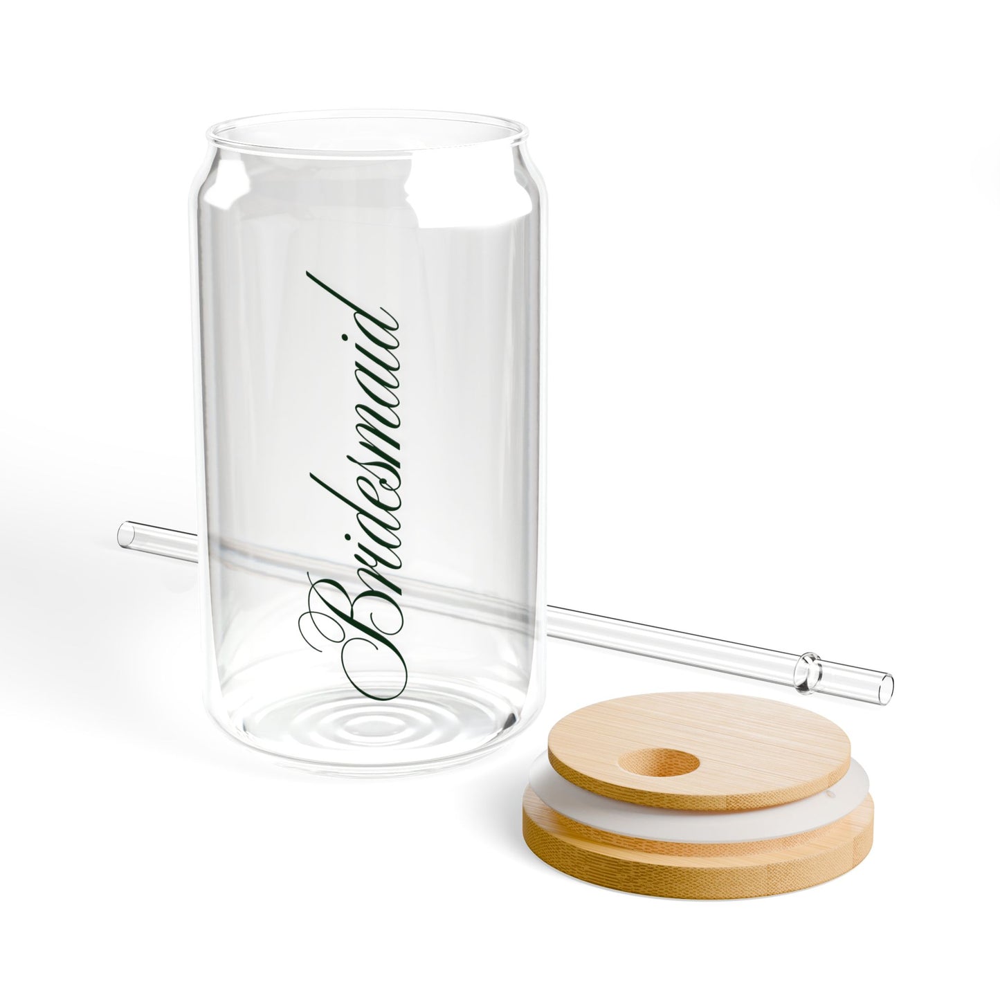 Forrest Bridesmaid Glass Sipper — 16oz Clear Tumbler