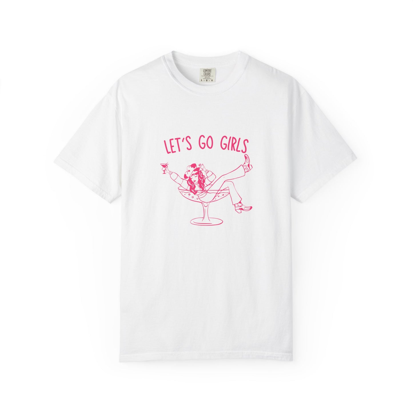 Let's Go Girls Tee — Retro Cocktail Graphic T-Shirt for Bachelorette & Girls’ Night