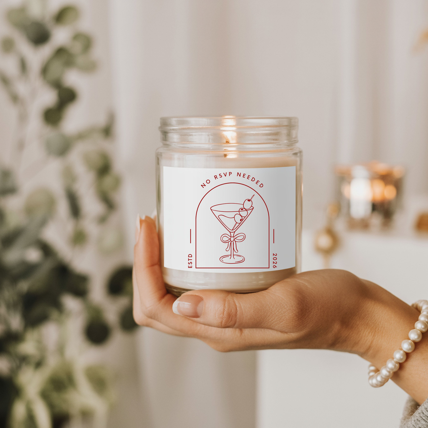 No RSVP Needed Scented Candle — Coconut Apricot Wax (4oz)