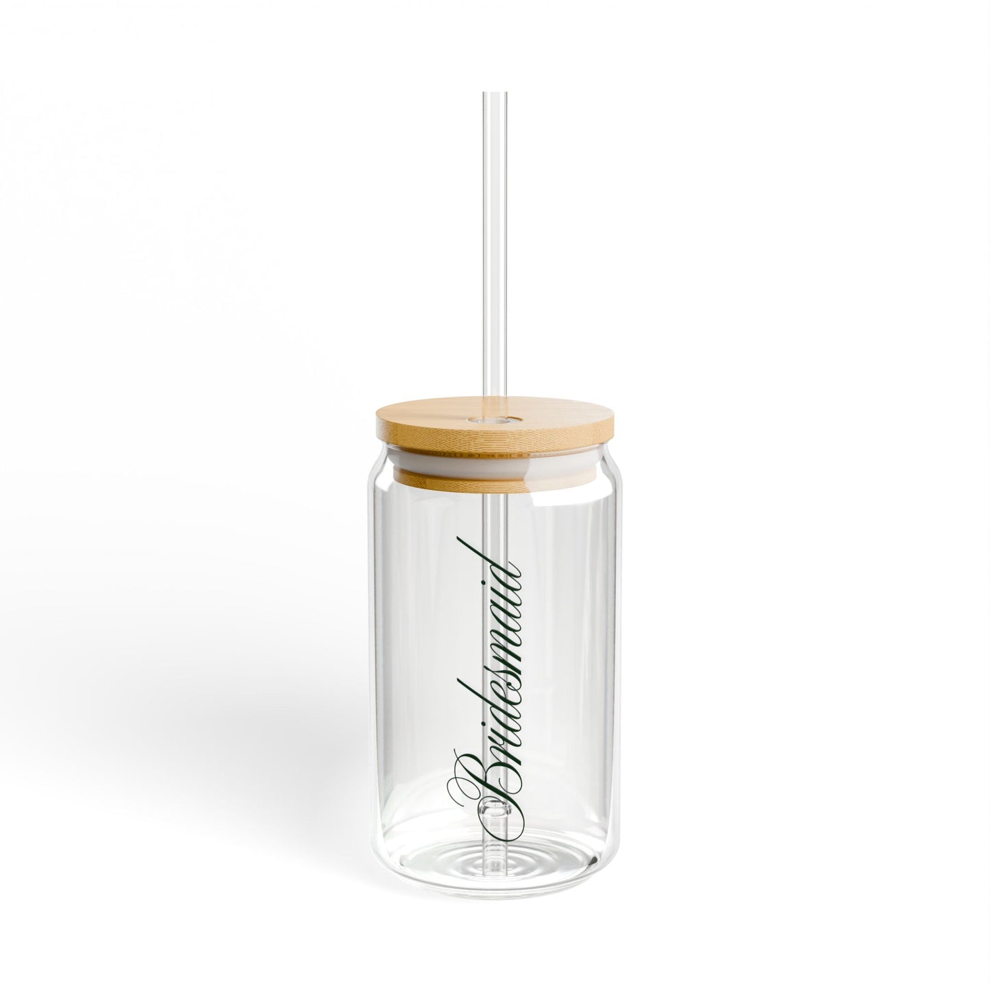 Forrest Bridesmaid Glass Sipper — 16oz Clear Tumbler
