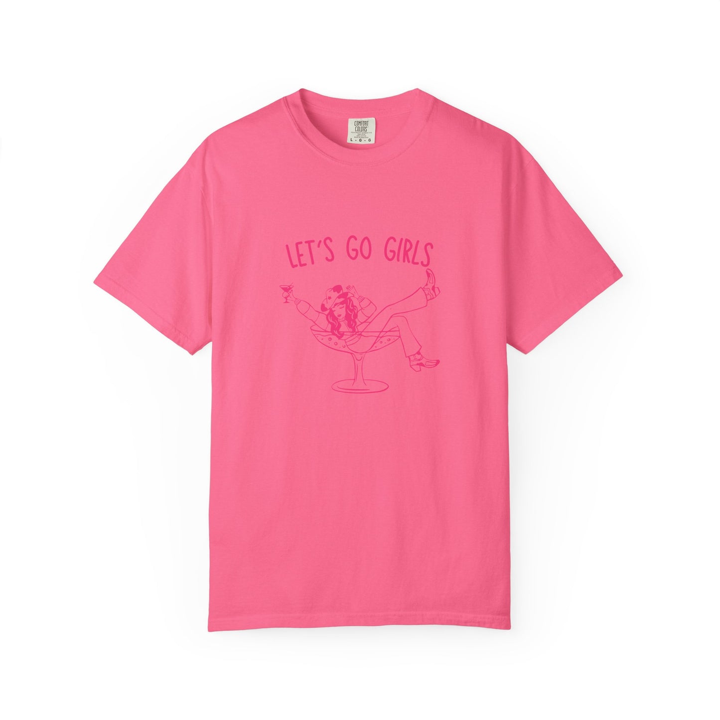 Let's Go Girls Tee — Retro Cocktail Graphic T-Shirt for Bachelorette & Girls’ Night